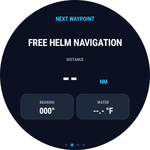 Helm navigation ReelPoints Wear OS screen